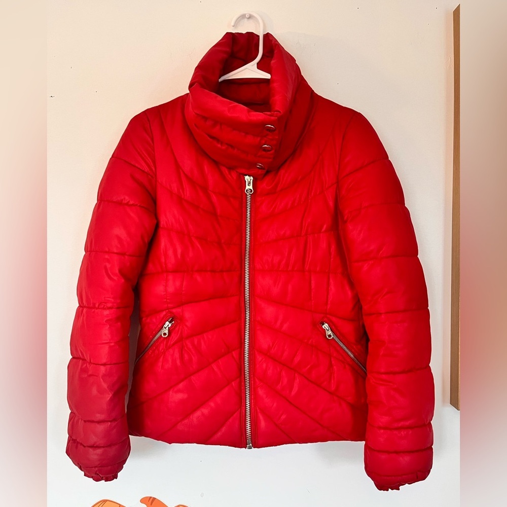 Miss Sixty Short, Bold Red Puffer Jacket